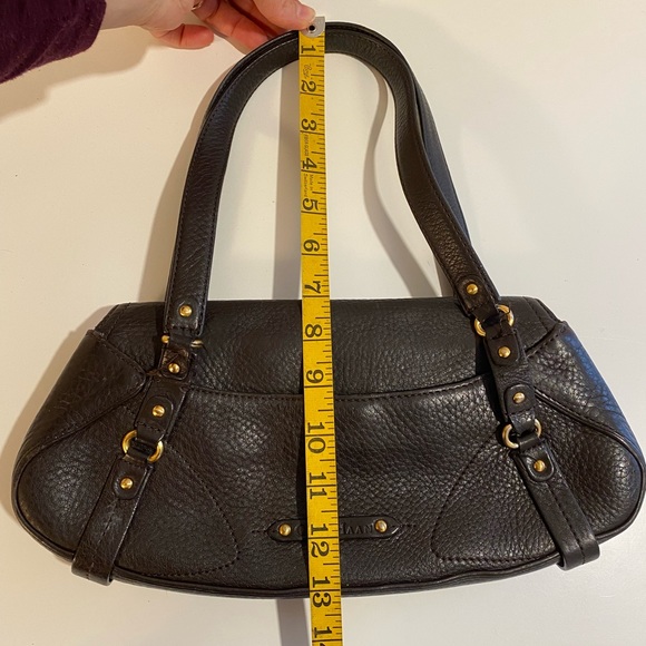 Vintage Cole Haan Leather Baguette Retro Western Purse - Picture 7 of 10